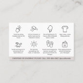 Modernes einfaches Entfernen der Aftercare Card-Ha Visitenkarte (Rückseite)