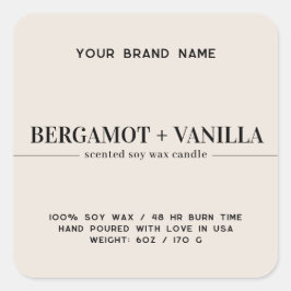 Modernes, einfaches Etikett für die Verpackung von Quadratischer Aufkleber