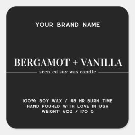 Modernes, einfaches Etikett für die Verpackung von Quadratischer Aufkleber