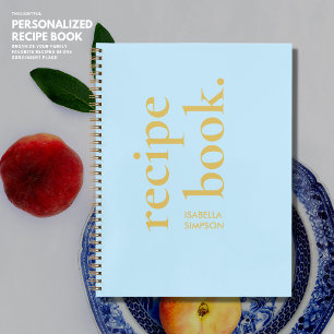 Modernes einfaches, feines Blau- und Goldmonogramm Notizblock