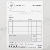 Modernes einfaches Formblatt (Vorderseite)