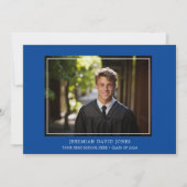 Modernes einfaches Foto Deep Blue Grad Einladung (Vorderseite)