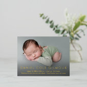 Modernes Einfaches Foto Folie Einladungspostkarte (Stehend vorne)