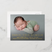 Modernes Einfaches Foto Folie Einladungspostkarte (Vorderseite/Rückseite)