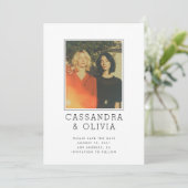 Modernes Einfaches Foto-Frame QR-Code Hochzeitssze Save The Date (Stehend Vorderseite)