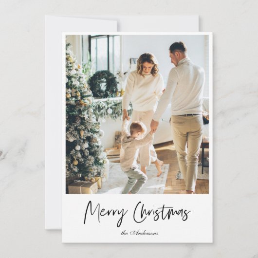Modernes, einfaches Foto | Frohe Weihnachten (Vorderseite)