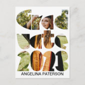 Modernes Einfaches Foto für Abschluss Schwarz & We Einladungspostkarte (Vorderseite)