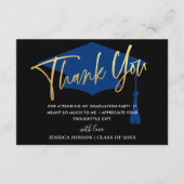 Modernes einfaches FOTO für den Goldenen Abschluss Dankeskarte (Vorderseite)