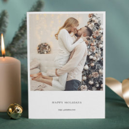 Modernes, einfaches Foto für Familien Feiertagskarte