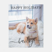 Modernes, einfaches Foto für Haustiere Fleecedecke (Vorderseite)