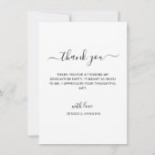 Modernes, einfaches FOTO für Minimalistischen Absc Dankeskarte (Rückseite)