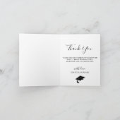 Modernes, einfaches FOTO für Minimalistischen Absc Dankeskarte (Innenseite)