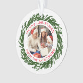 Modernes, einfaches Foto für Weihnachtskranke Ornament (Vorderseite)