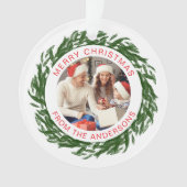 Modernes, einfaches Foto für Weihnachtskranke Ornament (Vorderseite)