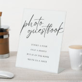 Modernes Einfaches Foto Gästebuch Sockelschild (In SItu)
