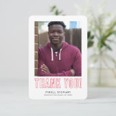 modernes einfaches Foto GRAD DANK Dankeskarte (Stehend Vorderseite)