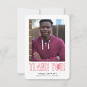 modernes einfaches Foto GRAD DANK Dankeskarte (Vorderseite)