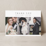 Modernes einfaches Foto Hochzeit W Note Multiphoto Dankeskarte<br><div class="desc">Landscape einfache moderne Hochzeit danke Ihnen Karte mit Notiz. 4 FOTOS</div>