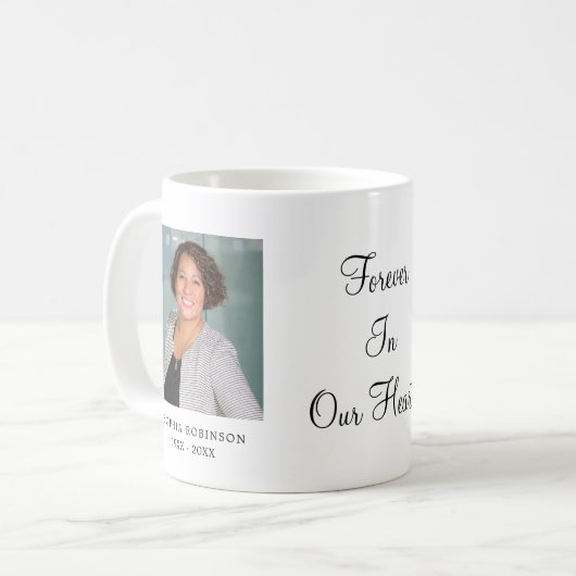 Modernes Einfaches Foto-Memorial Keepake Kaffeetasse (Vorderseite Links)