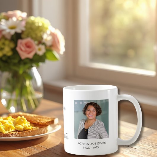 Modernes Einfaches Foto-Memorial Keepake Kaffeetasse
