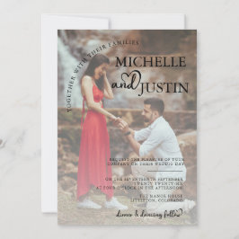 Modernes, einfaches Foto Minimalistisch Hochzeit Einladung