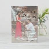 Modernes, einfaches Foto Minimalistisch Hochzeit Einladung (Stehend Vorderseite)