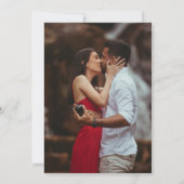 Modernes, einfaches Foto Minimalistisch Hochzeit Einladung (Rückseite)