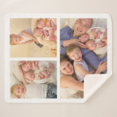 Modernes, einfaches Foto mit 3 Familien Sherpadecke (Vorderseite (Horizontal))