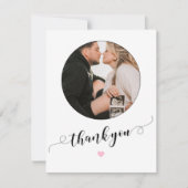 Modernes, einfaches Foto mit Babydusche Dank Karte (Vorderseite)