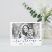 Modernes einfaches Foto mit Schiffsskripten Save t Postkarte (Stehend Vorderseite)