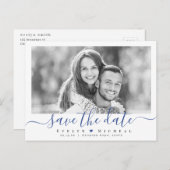 Modernes einfaches Foto mit Schiffsskripten Save t Postkarte (Vorne/Hinten)