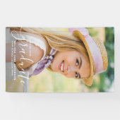 Modernes Einfaches Foto Personalisierter Abschluss Banner (Horizontal)