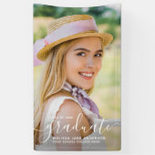 Modernes Einfaches Foto Personalisierter Abschluss Banner (Vertikal)