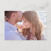 Modernes Einfaches Foto QR-Hochzeitsstift RSVP Karte (Rückseite)