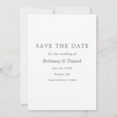 Modernes einfaches Foto Save The Date (Rückseite)