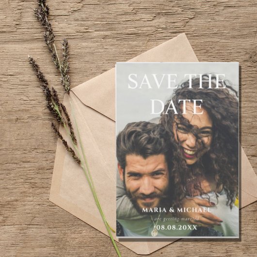 Modernes einfaches Foto Save The Date