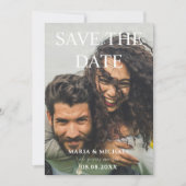 Modernes einfaches Foto Save The Date (Vorderseite)