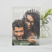 Modernes einfaches Foto Save The Date (Stehend Vorderseite)