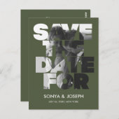 Modernes, einfaches Foto Save the Date Einladung Postkarte (Vorne/Hinten)