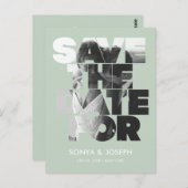 Modernes, einfaches Foto Save the Date Einladung Postkarte (Vorne/Hinten)