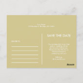 Modernes, einfaches Foto Save the Date Einladung Postkarte (Rückseite)