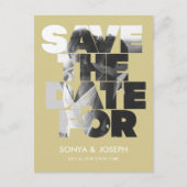 Modernes, einfaches Foto Save the Date Einladung Postkarte (Vorderseite)