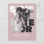 Modernes, einfaches Foto Save the Date Einladung Postkarte (Vorderseite)