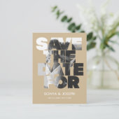 Modernes, einfaches Foto Save the Date Einladung Postkarte (Stehend Vorderseite)
