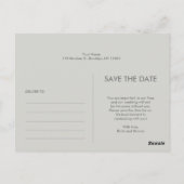Modernes, einfaches Foto Save the Date Einladung Postkarte (Rückseite)