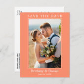 Modernes einfaches Foto Save the Date Korallenriff Postkarte (Vorne/Hinten)