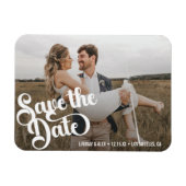 Modernes einfaches Foto Save the Date Magnet (Horizontal)