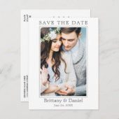 Modernes einfaches Foto Save the Date Postkarte (Vorne/Hinten)