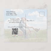 Modernes, einfaches Foto Save the Date Postkarte (Rückseite)