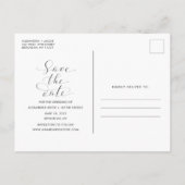 Modernes einfaches Foto Save the Date Postkarte (Rückseite)